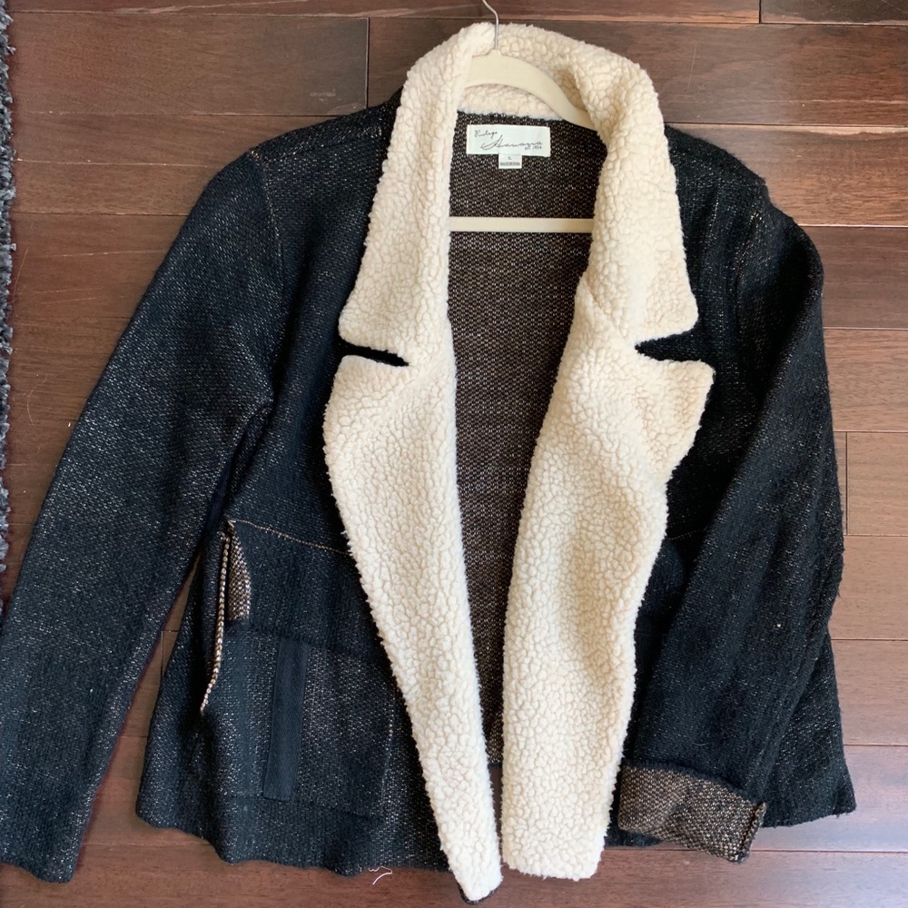 Vintage Havana Shearling Sweater Jacket
